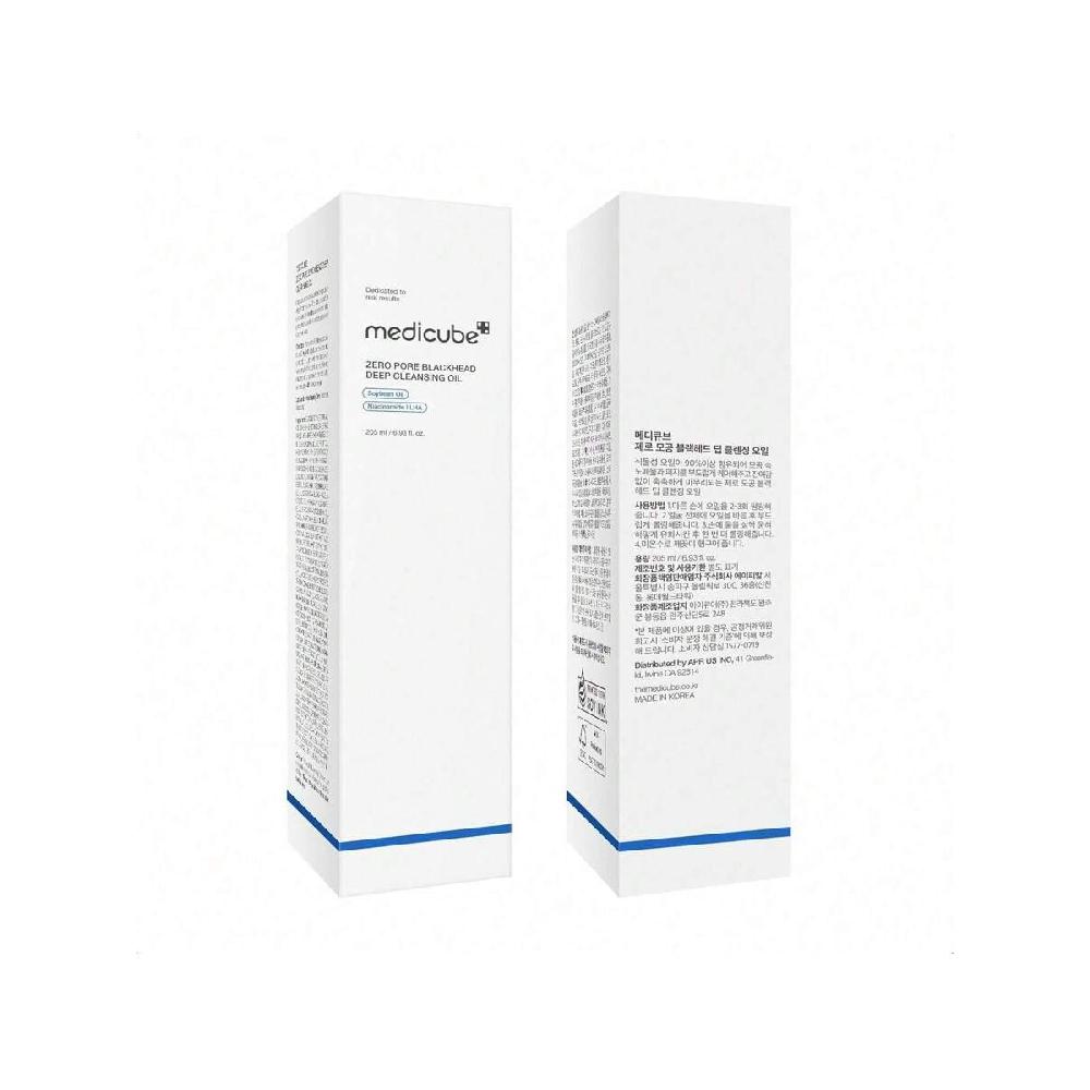 Medicube Zero Pore Blackhead Dyprensende Olje 205ml Sminkefjerner For Alle Hudtyper, Daglig Fuktighetsgivende Ansiktsrens, Lavirriterende