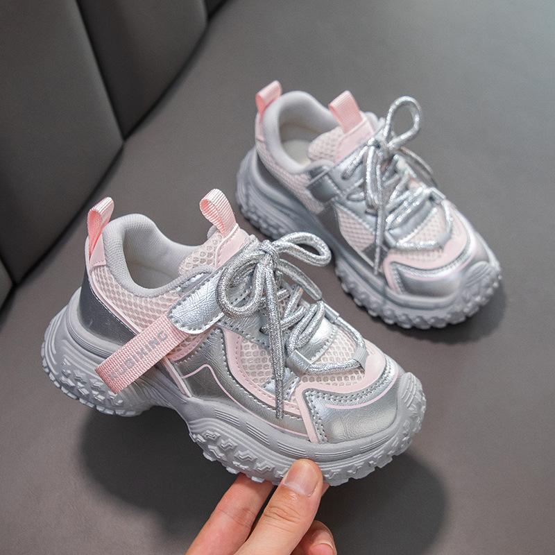 

2025 spring and autumn mesh sports shoes breathable campus girls dad shoes cushioning casual sports shoes 26