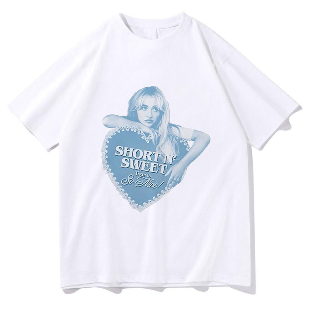 Letní krátké a sladké turné 2025 Tričko Sabrina Carpenter Lover Pánské/dámské oblečení Harajuku Letní topy Grafická trička Vintage