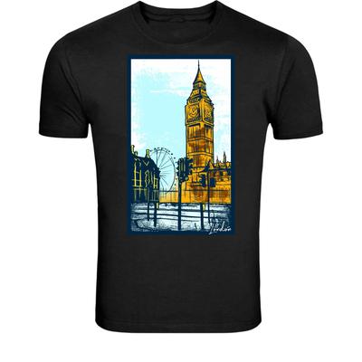 London Big Ben Vintage Reise T-Shirt - UK Stadt Wahrzeichen Grafik