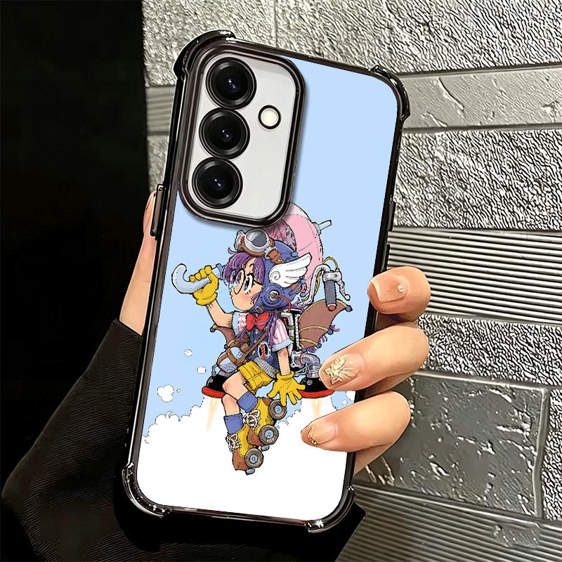 Arale S-Slump Anime Plating Phone Case For Samsung A17 A07 A37 A57 A16 A56 A15 A55 A14 A54 A13 A53 A26 A36 A25 A35 A24 A34 A23 A