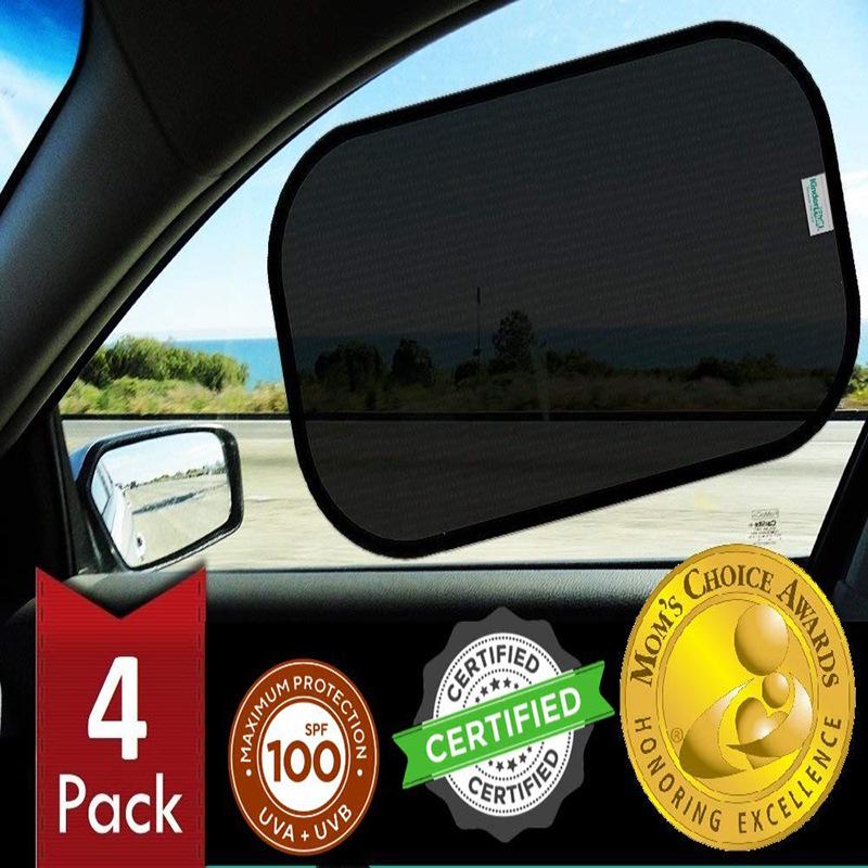 4-Piece PVC Mesh Static Car Sunshade Set for Full Windshield Coverage