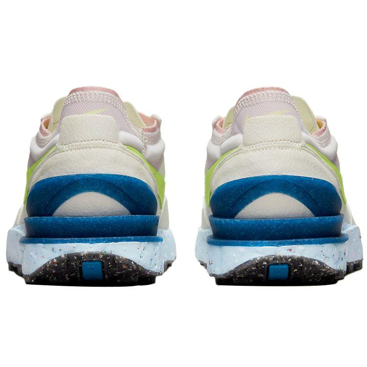 Nike Waffle One Crater Mesh Suede Leather Recycled Materials Low-Top Lifestyle Sneakers Women Sneakers White Green Blue DJ9640-100