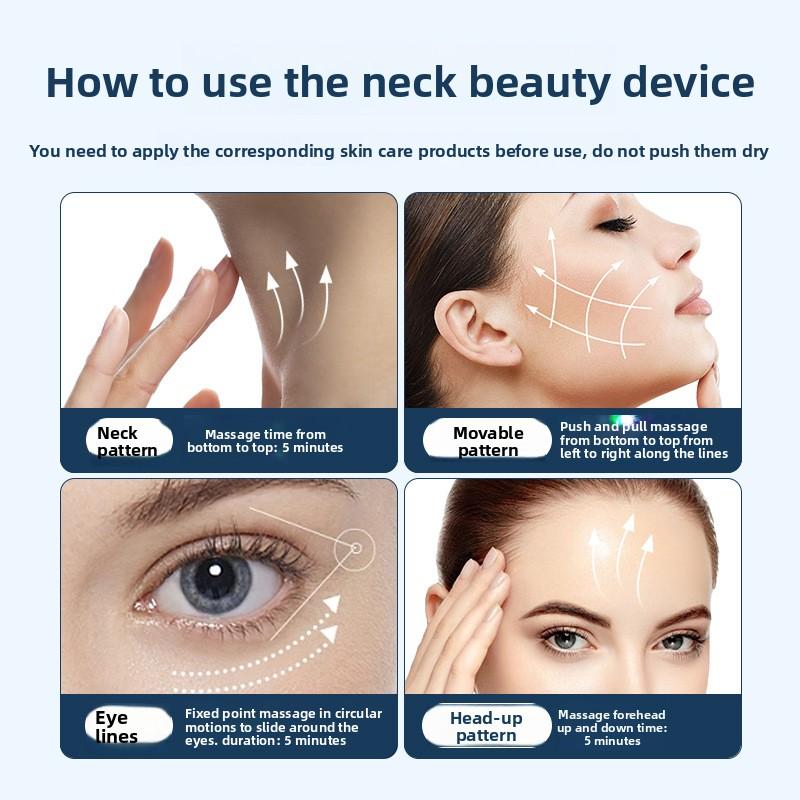 Hals-Schönheitsinstrument, Warmer Lift Halsmassage Halsmuster, Kleines Bügeleisen, Einführung von Gesichtsfarblicht, Mikrostrom-Schönheitsinstrument