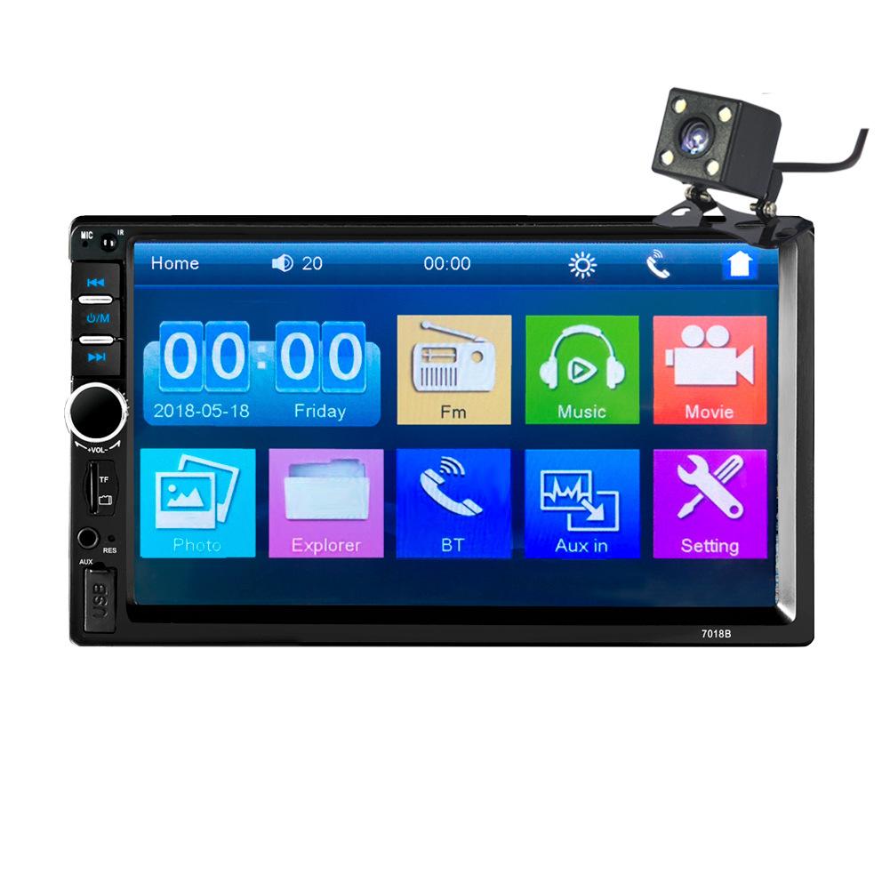 

7018b Радио 2 Din Автомобильный магнитофон Coche Recorder Player Hd 7 дюймов; Автомагнитола 2din Ото Тейплери Сенсорный Экран Авто Аудио Стерео Mp5 Bluetooth 7018B+