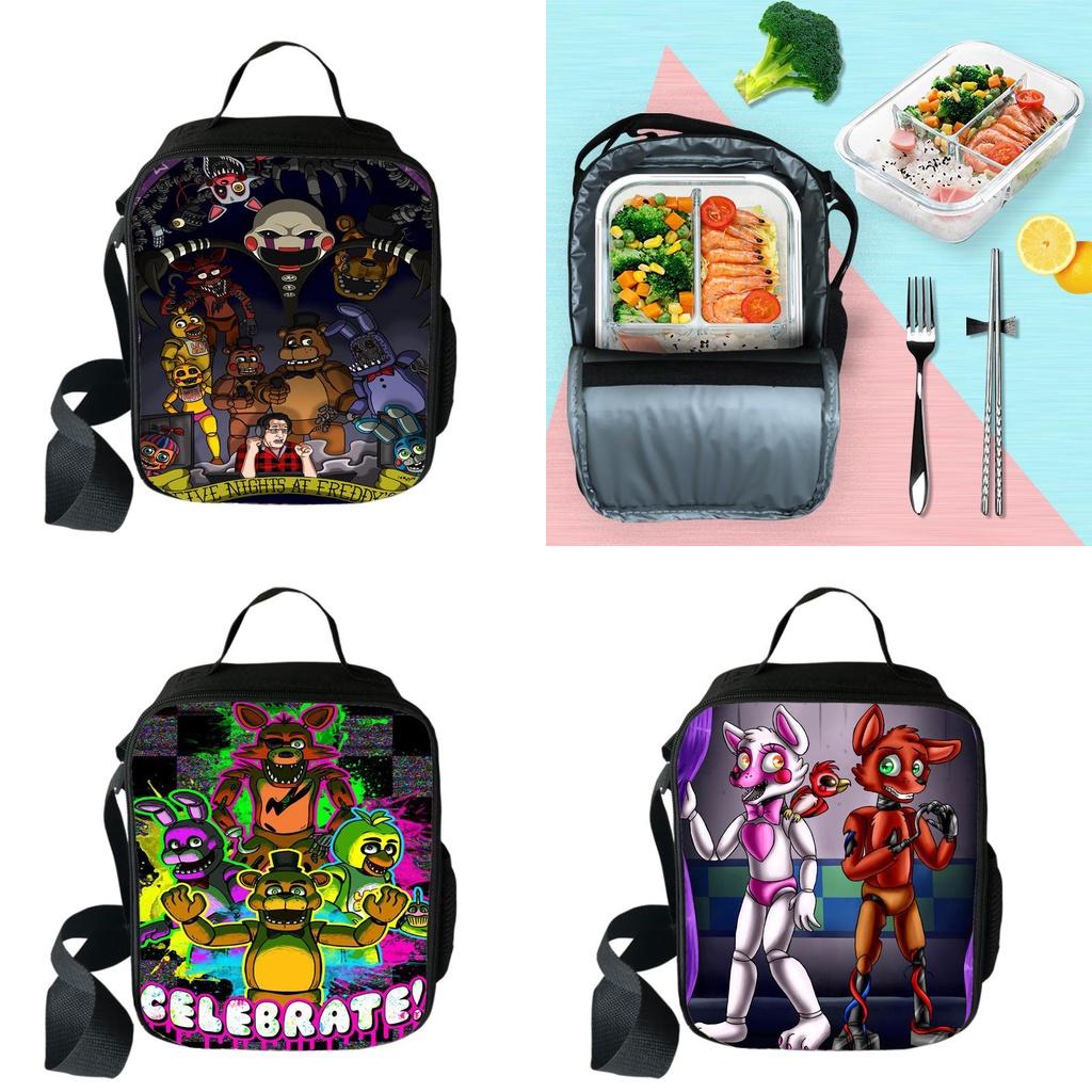 Comfortable And Adjustable Shoulder Strap Five Nights At Freddy's 3d Printed Lunch Bag