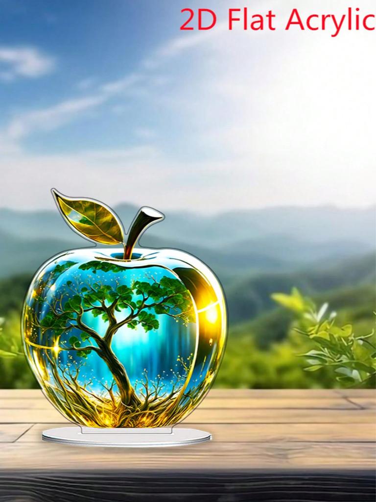 1 Sztuka Kolorowe Jabłko Kreatywna Dekoracja Biurka Mała Ozdoba do Wystroju Salonu i Sypialni