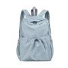 Solid Color Nylon Backpack Large Capacity Casual Simple College Students Unisex Versatile Lightweight Backpack