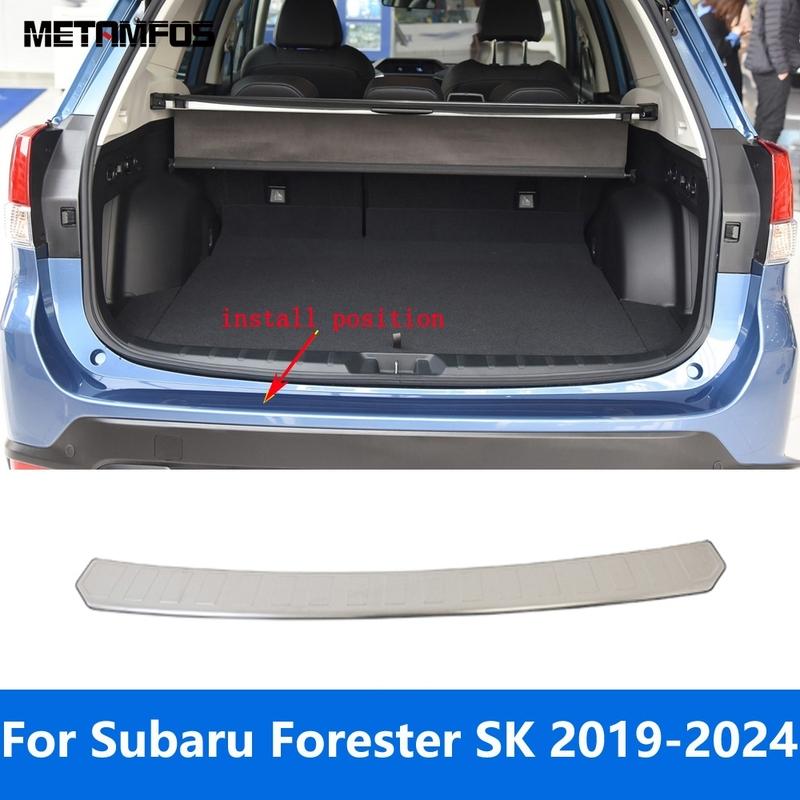 Accessories For Subaru Forester SK - 2024 Rear Trunk Bumper Foot Plate Tailgate Door Sill Scuff Guard Plate