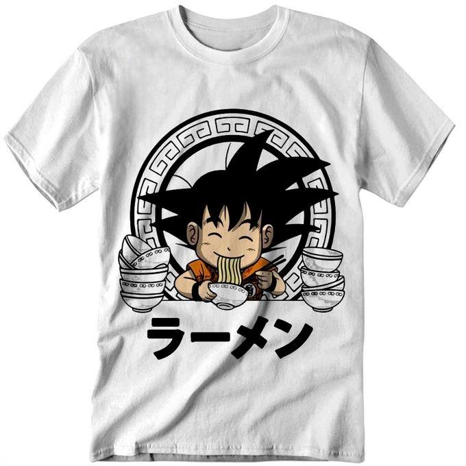 

Summer 2026 Dragon Ball Young Sun Wukong Eating RaUnisex Qedition Theme 100 Cotton Printed Loose Tshirt Malefemale Top S