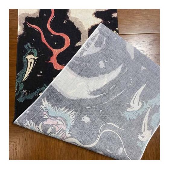 Utagawa Kuniyoshi Dragon Tenugui - Japanese Traditional Art Print, 90cm Cotton, Vibrant "Unryu" Design