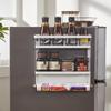 Refrigerator Side Shelf: Multi-functional Kitchen Storage Rack for Paper Towels & Plastic Wrap