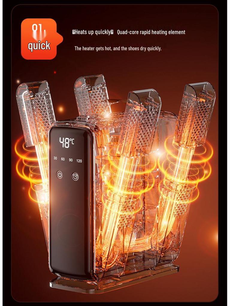 Shoe Dryer with Timer, Deodorization, Sterilization, Aromatherapy, and Warm Socks Feature