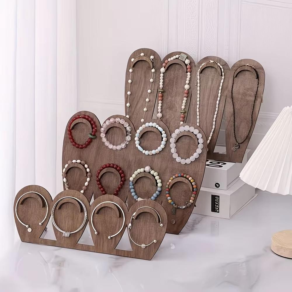 Wood Bracelet Display Rack Firm Necklace Display Stand Classic Bracelet Tray  Jewelry