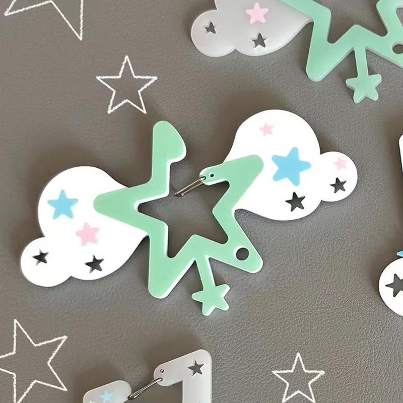 Cartoon Cute Musical Notes Carabiner Ins Acrylic Mobile Phone Pendant Backpack Hanging Handbook Decoration Gifts