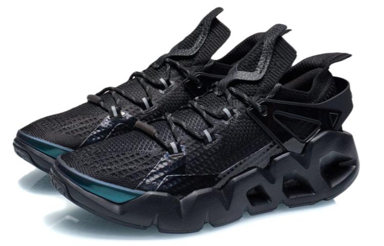 Li Ning Essence 2.3 Delta Cushioning Breathable Low top Vintage Basketball Shoes Women's Black AGBR046-3