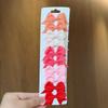 10Pcs/set Solid BB Hair Clips For Cute Girls Ribbon Bowknots Boutique Barrettes Hairpins Headwear Kids Hair Accessories Gifts