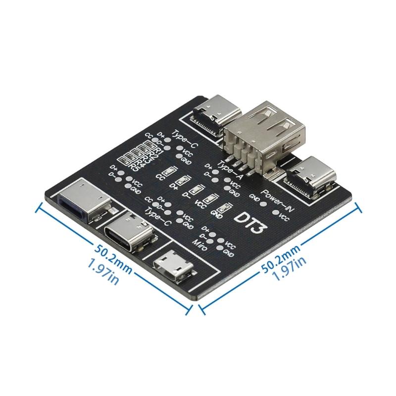 USB Data Cable Tester PCBUSB Data Cable Test Board Fast Detectors Tool Accessory  for Data Cable Anomalies
