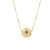S925 Sterling Silver Retro Brushed Small Gold Ball Necklace - Luxury Fashion for Women, High-End Lucky Bead Clavicle Chain X109