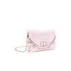 DIOR Bag [Customized Cosmetic Bag] Pink Heart Light Jinghe Love Chain Decoration Polyester Fiber Pink Cloud Storage Portable Sweet Fresh Cute Princess