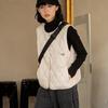 Women's Autumn and Winter Warm Vest Fluffy Casual Vests Thin Diamond Check Vests