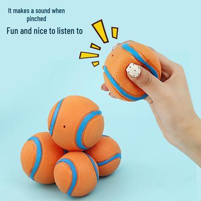 Quietscheball aus Gummi für Border Collie Welpen - Energieentladendes Kau- und Spielzeug