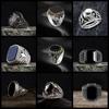 Anello con Zirconi a Motivo Totem - Gioielli Punk Retro Europei e Americani da Uomo