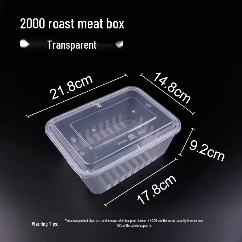 Disposable Heatable Plastic Takeaway Lunch Box
