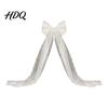 Herbruikbare Polyester Strikken Extra Grote Kerstboom Topper Strik 150 cm Reusachtig Tule met Feestelijke Cadeauverpakking Lange Slinger Organza Gaaslint