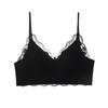 Light Pink Lace Backless Wireless Bra with Thin Straps
