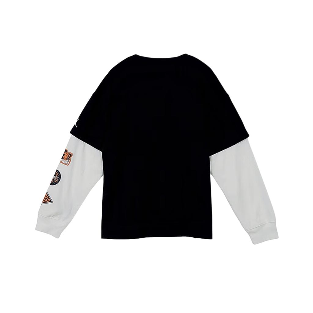 Jordan T-Shirt Fake Two-Piece Round Neck Pullover Long Sleeve Kids Tops IQ5335-045
