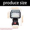 Multiple Angles 15 LED Work Light Handheld Rechargeable Spotlights For 18V Tool Batteries With USB Charging Capability