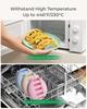 Silicone Taco Serving Tray Set of 2 Multi-Slot Non-Slip Holder for Soft Hard Tacos Dishwasher Safe Kitchen BBQ Versatile Plates