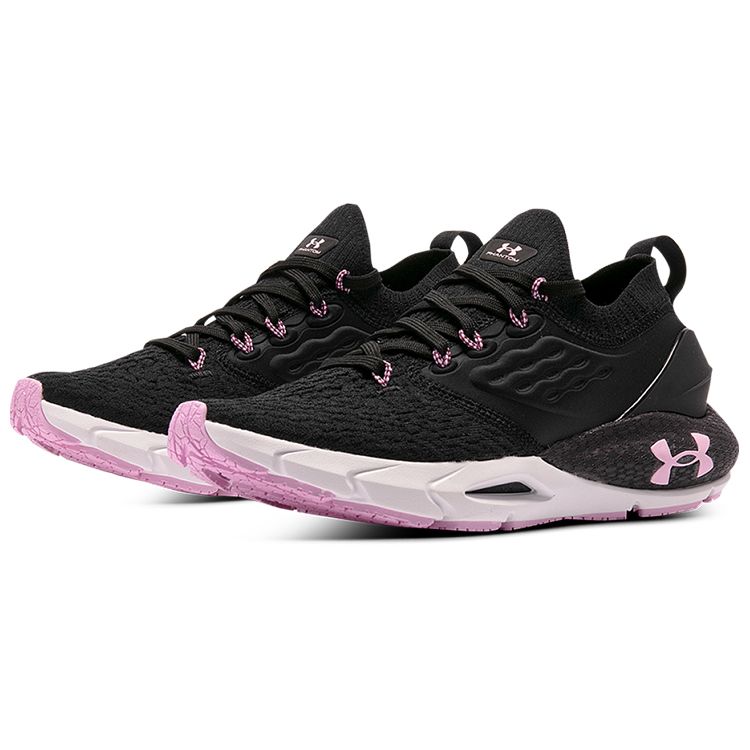 Under Armour HOVR Phantom 2 Comfortable Fabric Synthetic Leather Low Top Casual Running Shoes Women sneaker Black Pink 3025214-001