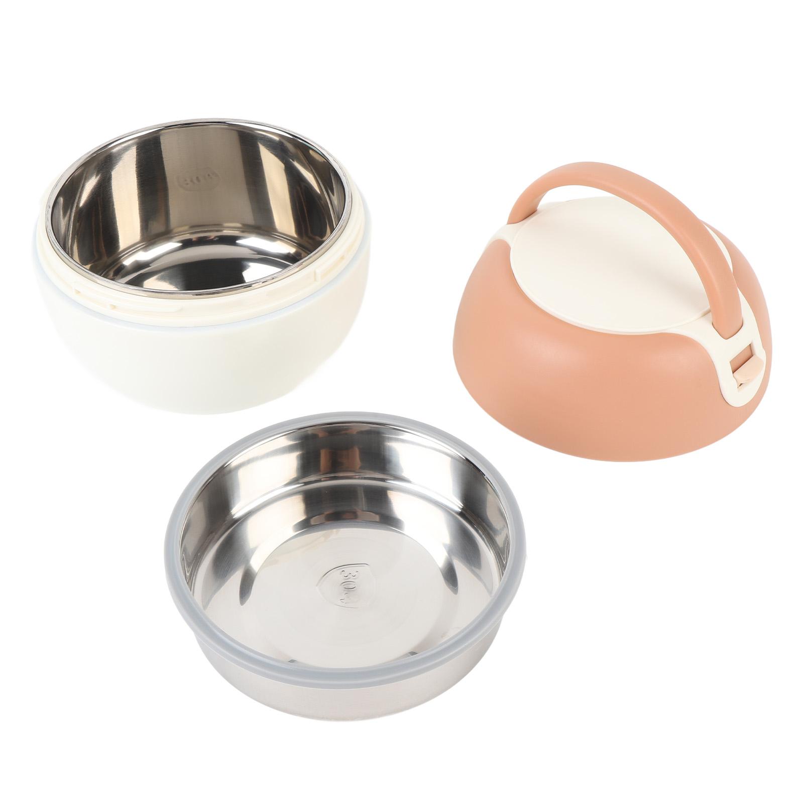 

Вакуумный контейнер для еды с термоизоляцией, нержавеющая сталь 304, герметичный, портативный, термоизолированный ланч-бокс для горячей еды Brown