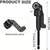 Flexible Drill Bit Extension 6Pcs 105° & 90° Right Angle Adapter, 1/4 3/8 1/2" Impact Socket Set, 360° Rotatable Shaft Extension
