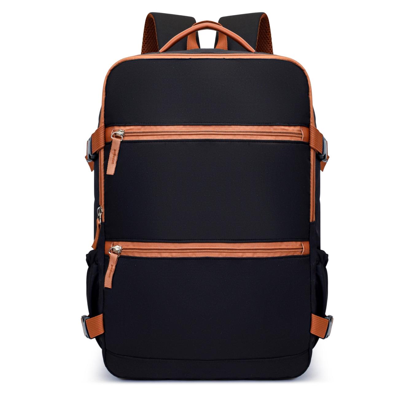 

Color-Block Business Travel Backpack with Wet/Dry Separation, Lightweight & Simple Design чёрный
