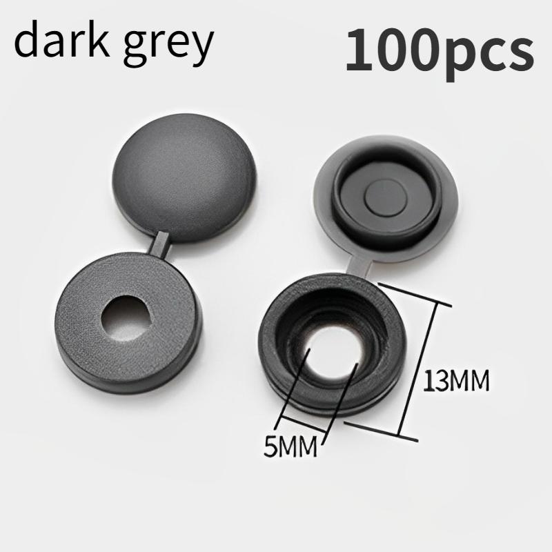100Pcs Screw Bolt Cover Plastic Cap High Quality Hinged Protective Cap Button For Car Furniture Decorative Nuts Bolts Hardware