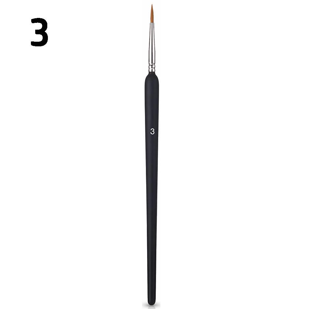 Outline Hand-Painted Watercolor Brush: Wolf Hair, Fine Line & Thick Round Handle for Chinese Painting & Nail Art.