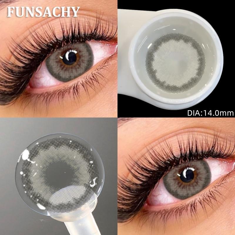 FUNSACHY 1 Pair Natural Colored Contact Lenses for Eyes Brown Pupils Lens Contact Lenses Cosmetic Green Contacts New Color Lens