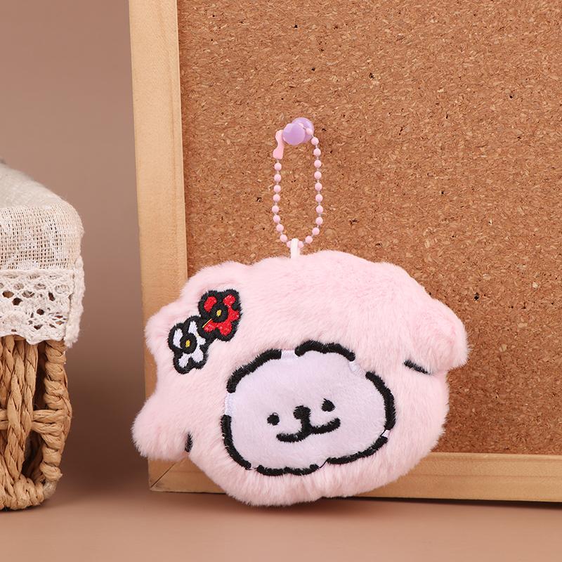 Kawaii Sanrio Maltézský plyšový přívěsek Hello Kitty Kuromi Melody s kapucí Plněná panenka Klíčenka Kroužek na klíče od auta Dekorace na batoh