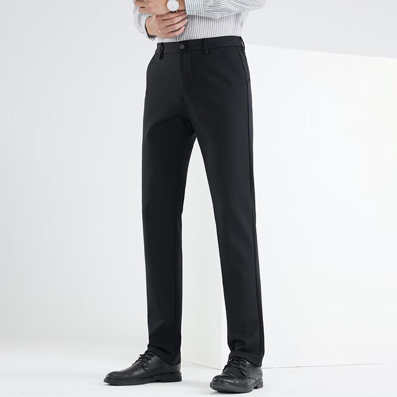 Fengxun Men's Winter Straight-Leg Casual Pants