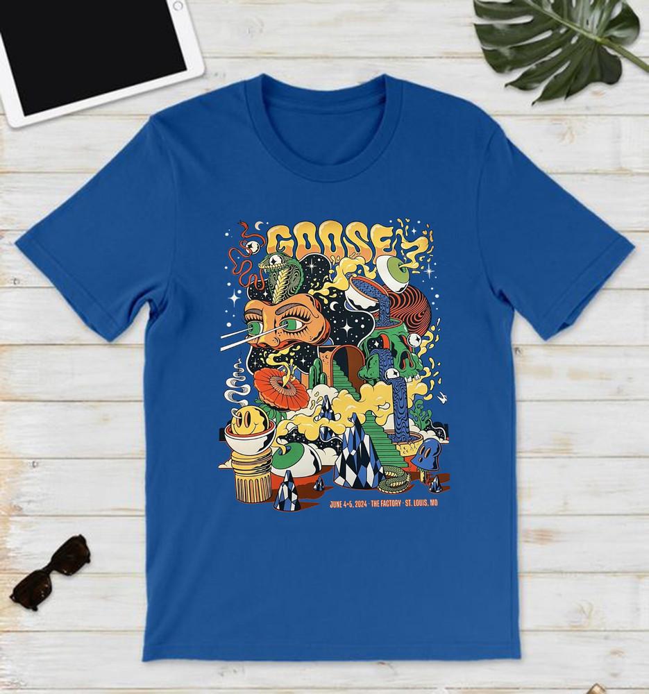 Постер Гусь Из Сент-Луиса Фабрика 2024 Синий Размер S-5XL CG1117 Унисекс Футболка S
