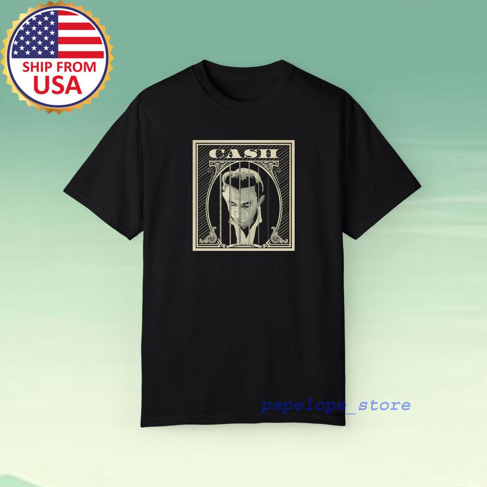 Johnny Cash Man in Black Men#039;s Black Size S5XL Unisex T-Shirt L