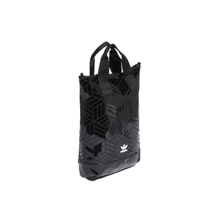 Adidas Originals 3D Logo Solid Color Backpack Unisex Backpack Black FL9675