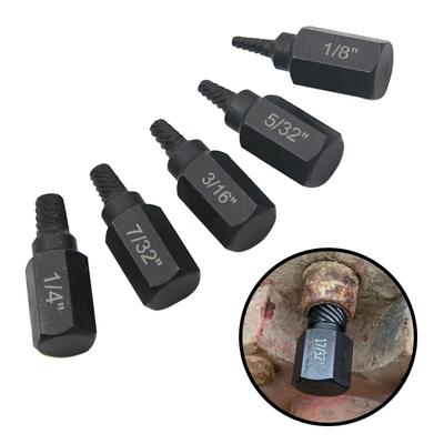 Conjunto de Ferramentas Extratoras de Parafusos Quebrados Cabeça Imperial Preta 1/8" - 13/32" Chave Múltipla Deslizante Removedor de Parafusos Danificados