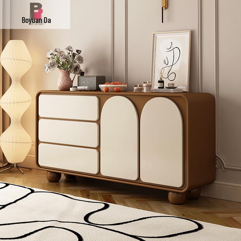 Solid Wood Five-Drawer Cabinet: Bedroom & Living Room Storage Solution