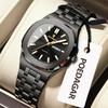 POEDAGAR Square Woman Watch Date Week Waterproof Luminous Ladies Watch Stainless Steel Quartz Fashion Watches Gift