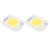 2 Pcs LED COB Chip High Power Driverless Integrated SMD Lamp Beads Light Efficient Flip COB Lamp Bead Cold Light 20W