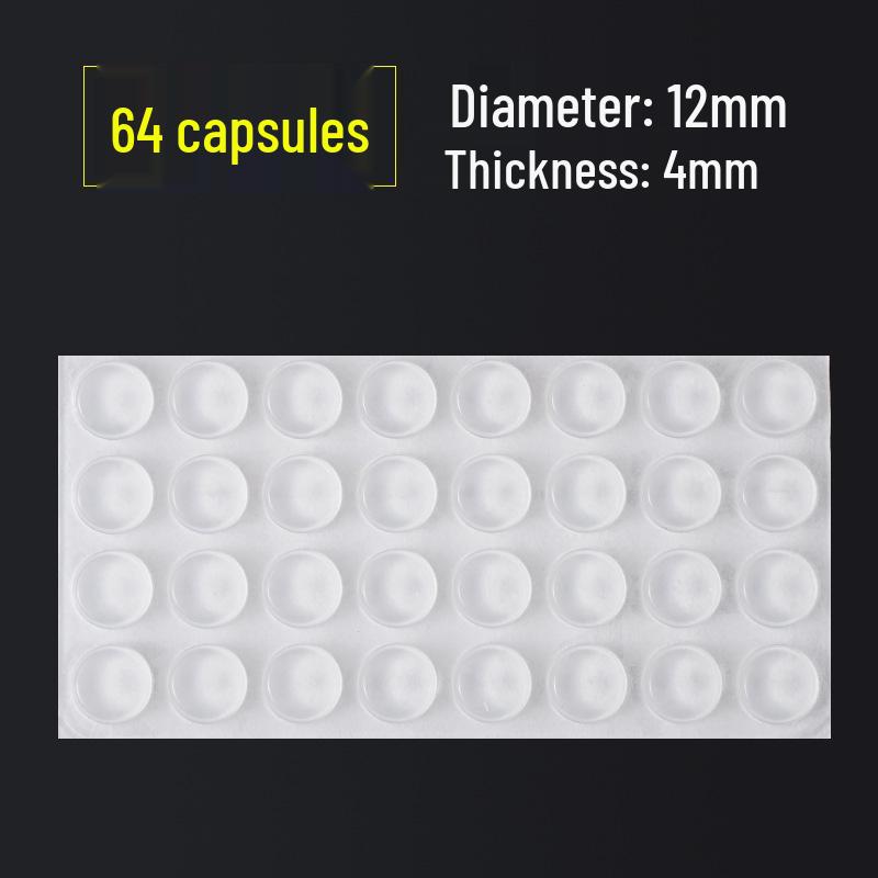 Cylindrical Transparent Silicone Anti-Collision & Non-Slip Furniture Pads